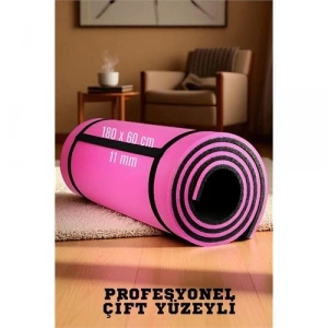 Pilates Matı- Spor Matı - Yoga Matı 11 mm Çift Taraflı Pembe