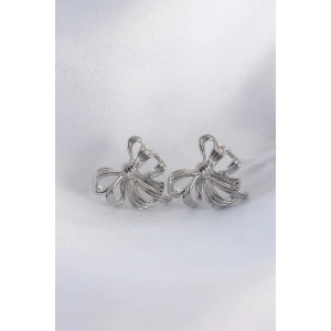 Pirinç Gümüş Renk Fiyonk Küpe