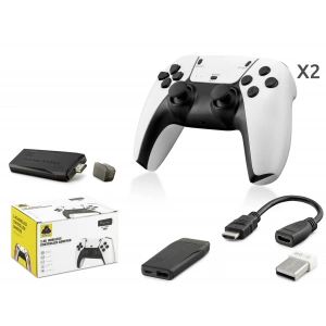 Retro Oyun Stick Hdmi Çift Gamepad Seti 2.4G Kablosuz - Beyaz HD331