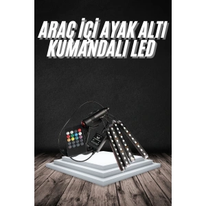RGB Işıklı Araç İçi Aydınlatma Kumandalı 12li Led Işık Renk Değiştirebilen