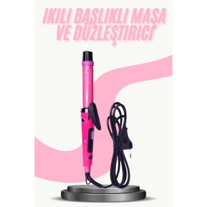 Saç Düzleştirici Şekillendirici Saç Maşası İkili Şekillendirici Isı Ayarlı