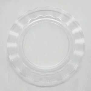 Şeffaf Lüks Plastik Mika Yuvarlak Tabak 22 Cm 6 Adet