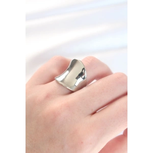 Silver Renk Ayarlanabilir Kavisli Ayna Yüzük