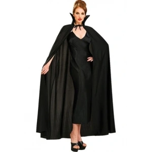 Siyah Renk Yakalı Halloween Pelerini 120 cm (5047)