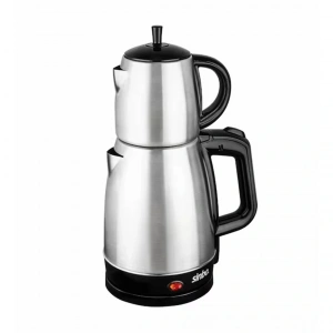 STM-5831 ELEKTRİKLİ ÇELİK ÇAY MAKİNESİ ÇAYCI 1.7LT + 0.7LT ÇAY SÜZGEÇLİ (5047)