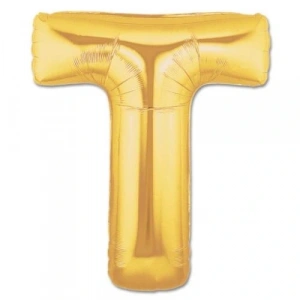 T Harf Folyo Balon Altın Renk  40 inç (5047)