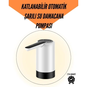 Taşınabilir Şarjlı Damacana Su Pompası Hijyenik Tasarım