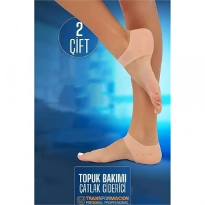 Topuk Çatlak Çorabı - Nem Tutucu Topuk Bakım Çorabı 2 ÇİFT