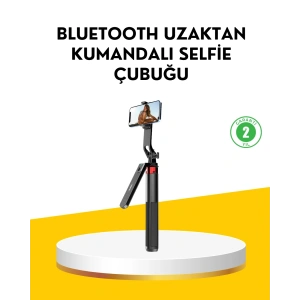 Tripodlu Selfie Çubuğu Uzaktan Kumandalı Canlı Yayın Uyumlu