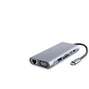 Type-C Hdtv Hdmı + Type-C + 4 * Usb3.0 + Vga + Audıo + Lan + Tf + Sd 11 In 1 Gri HDX7830