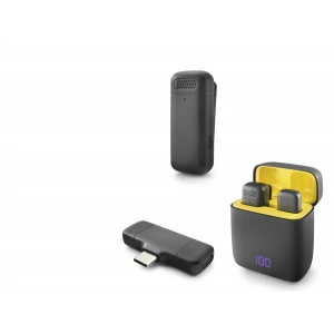 Type-C Kablosuz Yaka Mikrofonu - Siyah HDX2798