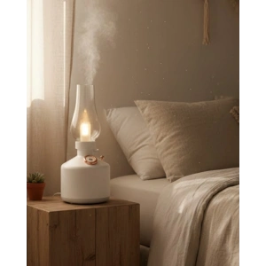 Vintage Dekoratif Gaz Lambası Görünümlü Aromaterapi Difüzör 1200 mAh USB Şarjlı