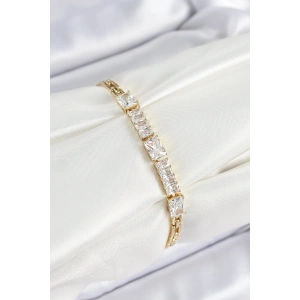 Xuping Pirinç Parçalı Su Yolu Model Gold Renk Kadın Bileklik