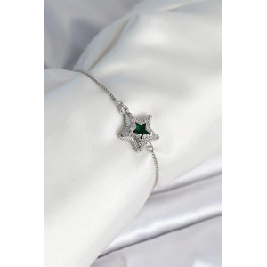 Yıldız Model Asansörlü Gümüş Renk Kadın Bileklik