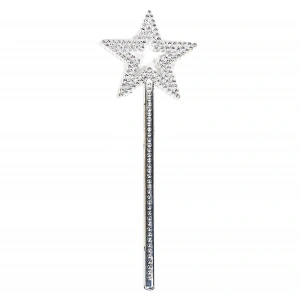 Yıldız Model Peri Asası Melek Asası Prenses Asası Metalize Gümüş Renk