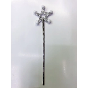 Yıldız Peri Asası Sihirli Değnek Beyaz Ponponlu (5047)