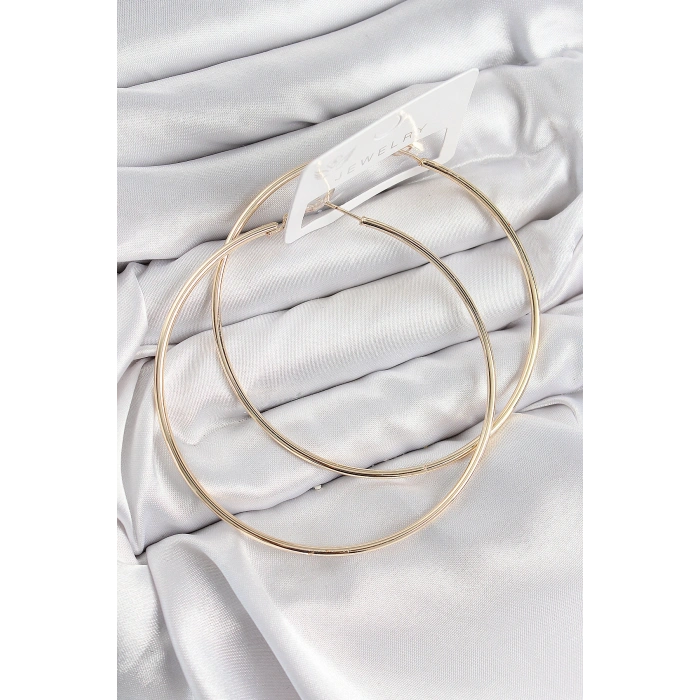 Pirinç Halka Model Gold Renk Kadın Küpe