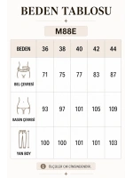 Kadın Mavi Yüksek Bel Taş Detaylı Mom Fit Jean Pantolon