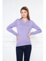 V Yaka Basic Kadın Triko Kazak Lila/lilac 32806
