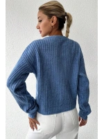 Kadın Kışlık Bisiklet Yaka Basic Oversize Uzun Triko Kazak