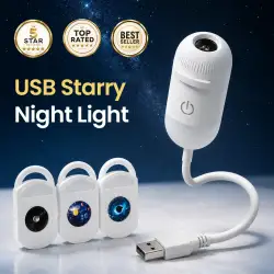 2si 1 arada USB Galaksi Yıldız Projeksiyonlu Gece Lambası