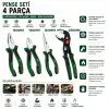 Egonex Bosch-1 600 A02 W7k ( 621 ) ( 4pcs ) Pense Seti ( 10 Papağan Pense & 7 Pense - 6 Yan Keski - 7 Kargaburnu ) ( 60 ± Kesme Sertlik )*6