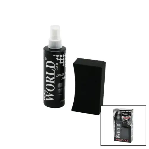 Egonex Shıne World Car ( Lastik & Tampon ) Parlatıcı Sprey Seti ( Plastik Şişe ) ( 250ml ± %10 ) ( Parlatma Süngeri )*24