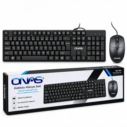 Egonex Onas Ns-704 ( Usb Kablolu ) Klavye & Mouse ( Set ) ( Q Klavye )*30