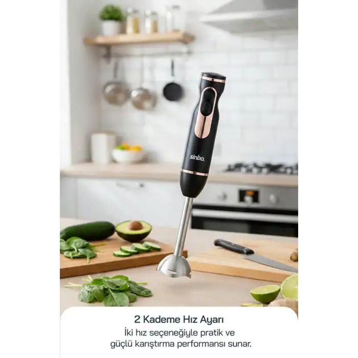 Yenii Sinbo Shb-7513 ( Siyah - Gümüş ) El Blender (buz Kırıcı)*12