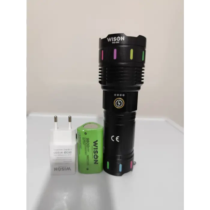 Wıson Wison Ws-550 30w 3000 Lümen Zoomlu Profosyonel El Feneri