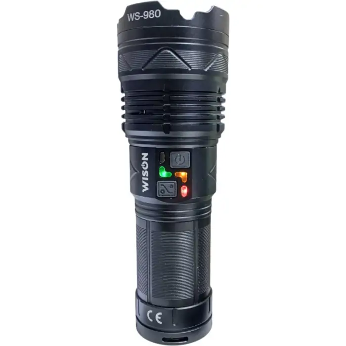 Wıson 980 Profesyonel Zoomlu El Feneri | 60w – 7000 Lümen – 13.200 Mah – Type‑c – Metal Gövde