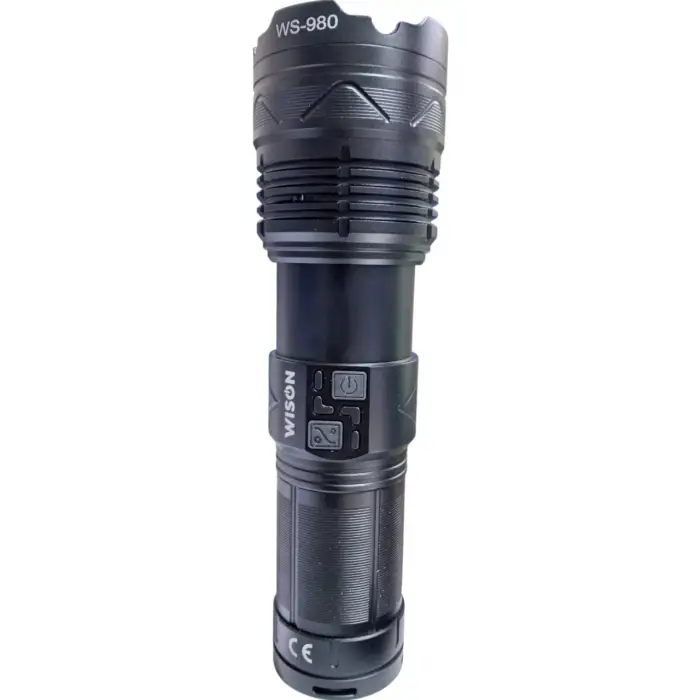 Wıson 980 Profesyonel Zoomlu El Feneri | 60w – 7000 Lümen – 13.200 Mah – Type‑c – Metal Gövde