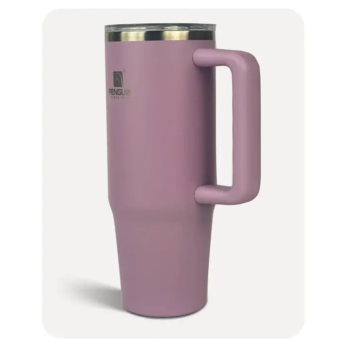 Penguin Termos Pipetli Termos Bardak 900 Ml Paslanmaz Çelik Mor