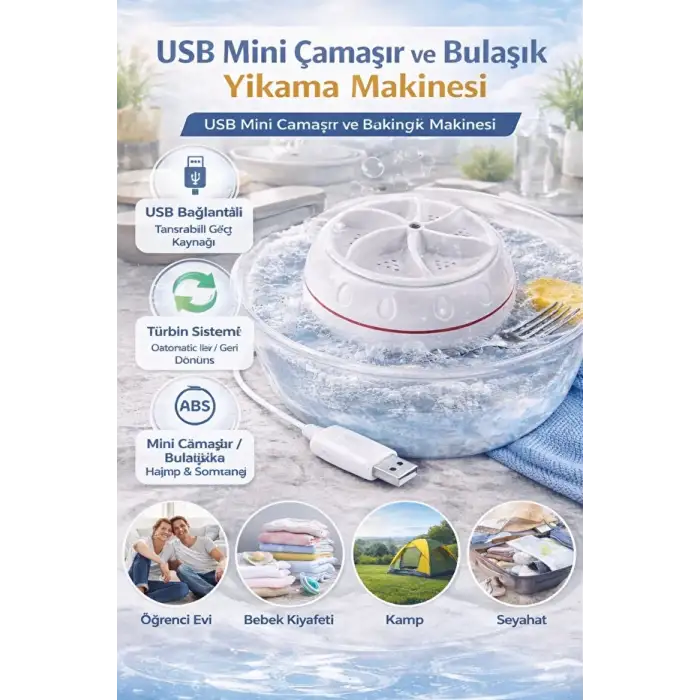 Mini Portatif Çamaşır Makinesi Taşınabilir