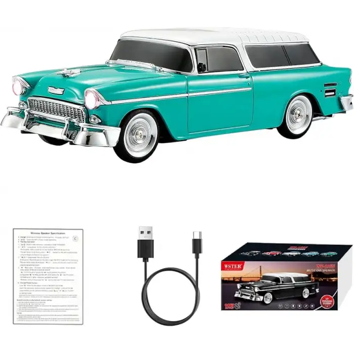 Retro Klasik Araba Bluetooth Hoparlör Kablosuz HD Ses FM Radyo YG-1955