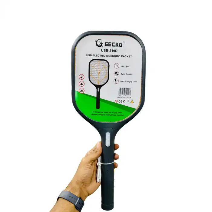 LED Işıklı Şarj Edilebilir Elektrikli Sivrisinek Raketi