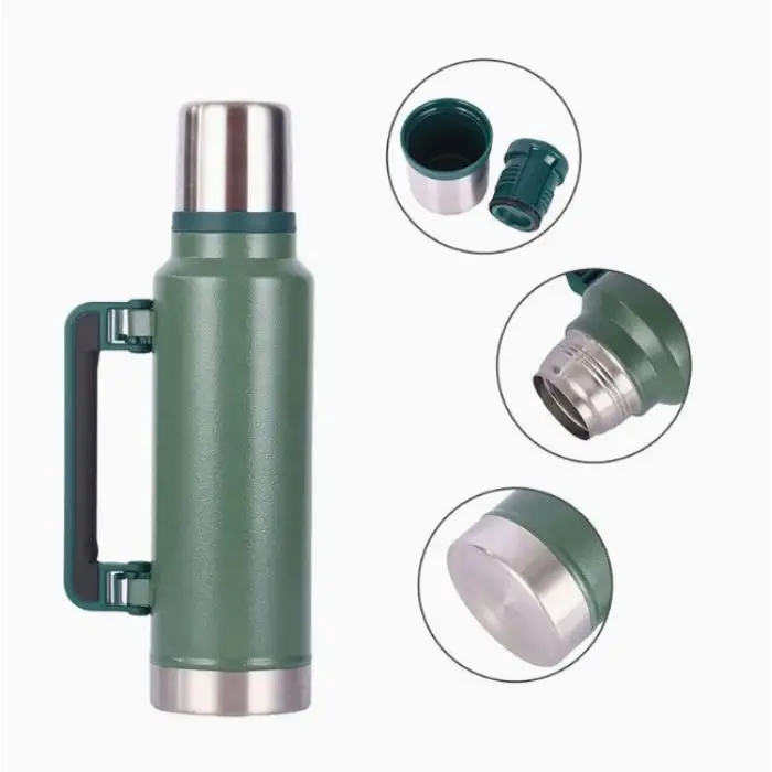 2 litre Kapasiteli Klasik Yeşil Termos