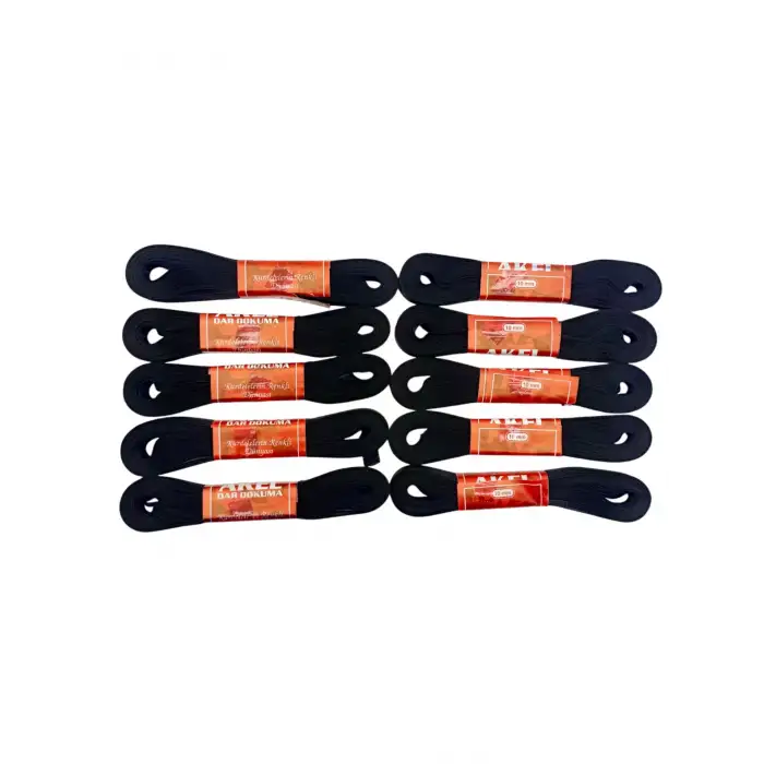 Akel ( 1cmx10mt ) ( Poşetli ) ( Siyah ) Kurdele*10x100