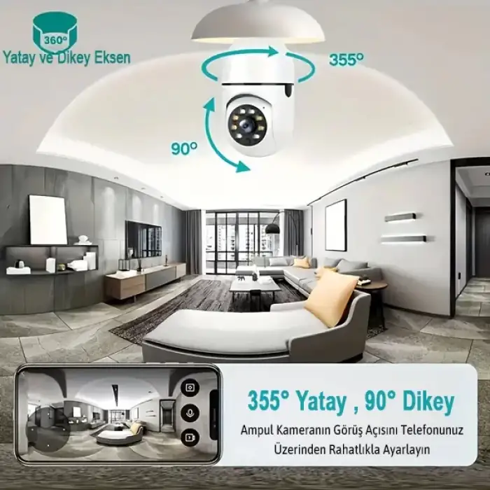 Ampul Kamera Harekete Duyarlı Gece Görüşlü Egonex