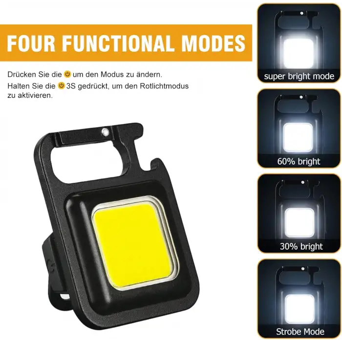 Anahtarlıklı Fener Fener Cob Led