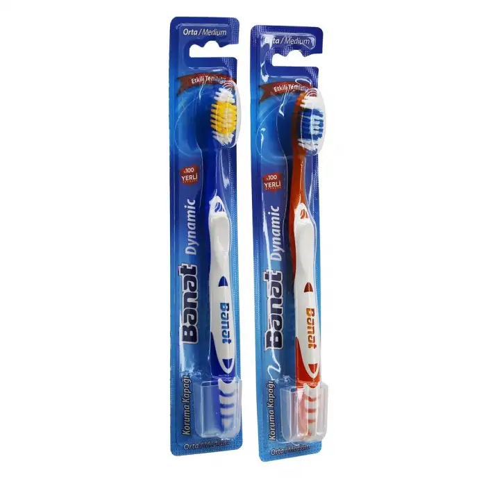 Banat-513906 Dynamic ( Orta & Medium ) Diş Fırçası ( Koruma Kapaklı )*12x12