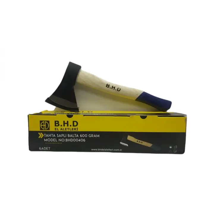 B.h.d Tools Bhd-00406 ( 600gr ) ( Ahşap Saplı ) Balta *6x4