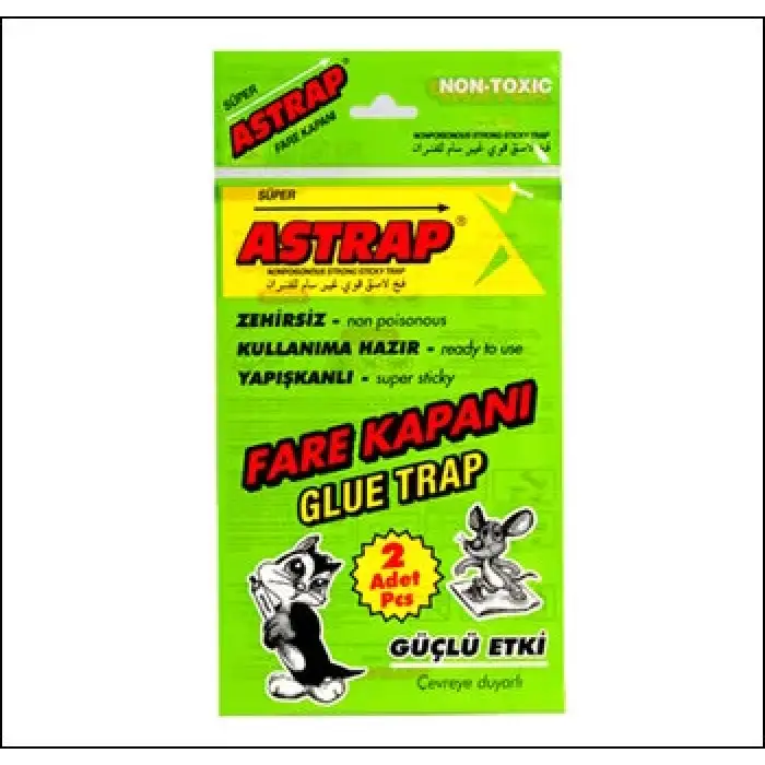 Brofar Astrap ( 2pcs ) Fare Yapışkanlı Kağıt Kapan*12x8