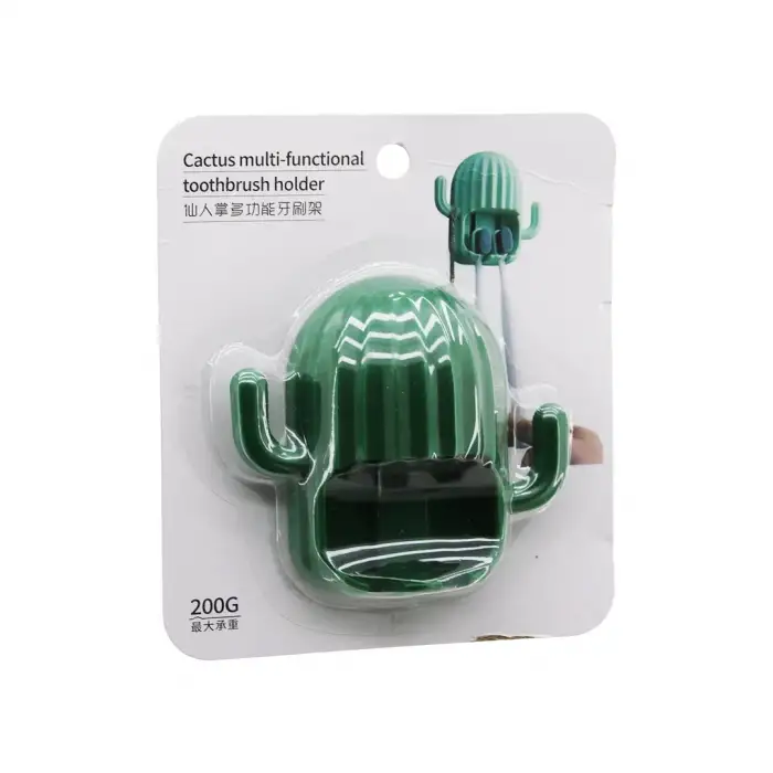 Cactus Multi-functional 200-g Yakut-12432 (kaktüs Modeli) (diş Fırçalık & 2 Kol Askılık) (yapışkanlı Montaj)*240