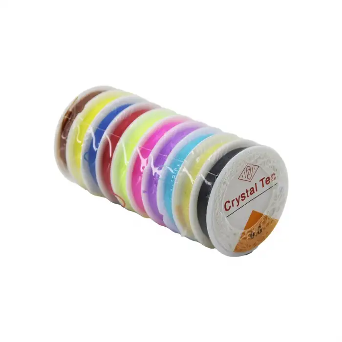 Crystal Tec ( Renkli & Lastikli ) ( Size:0.8 ) Misina İpi*10x150