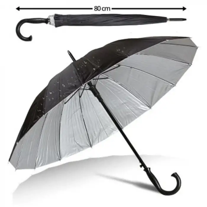 Dmr Home Dmr-8317 ( 16 Telli ) ( Siyah & Erkek ) Baston Şemsiye*60
