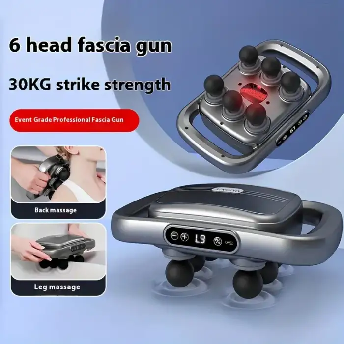 Egonex 6 Başlıklı Şarjlı Isıtmalı Masaj Aleti