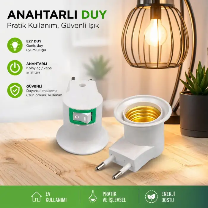Egonex Fuji Duy-90 Anahtarlı Duy Fiş*20x30
