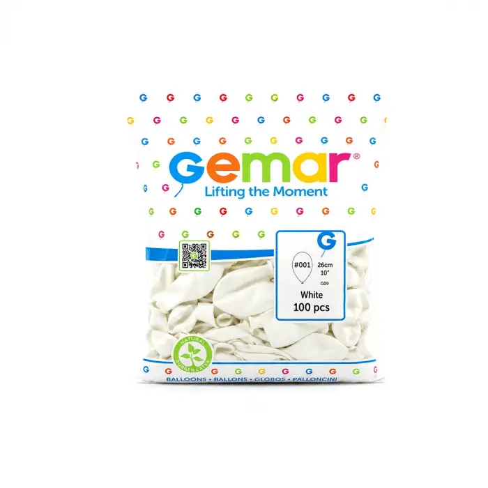 Egonex Gemar Gm-90-01 ( İç Mekan & Beyaz ) Balon ( 10 & 26cm & 100pcs )*1x100