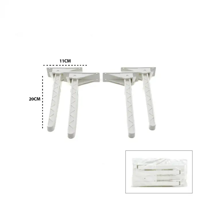 Egonex İBİCO-978 ( BEYAZ ) SOFRA AYAK ( KOMPLE PLASTİK ) ( 20CM ) ( AÇ KAPA )*4X50